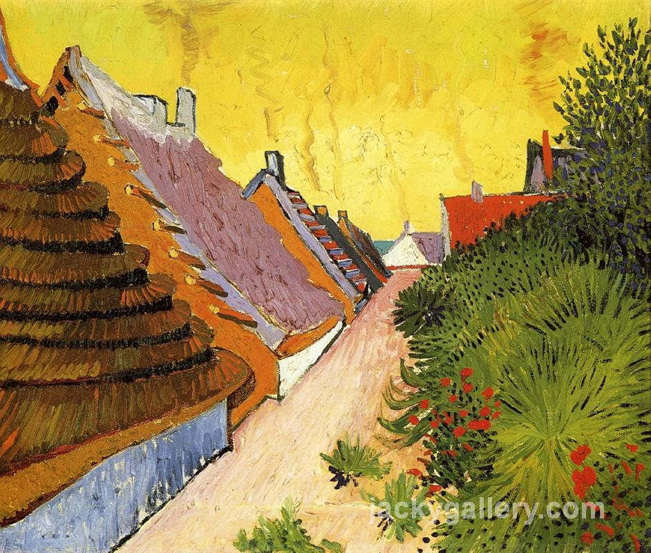 Street in Saintes-Maries, Van Gogh painting - Click Image to Close